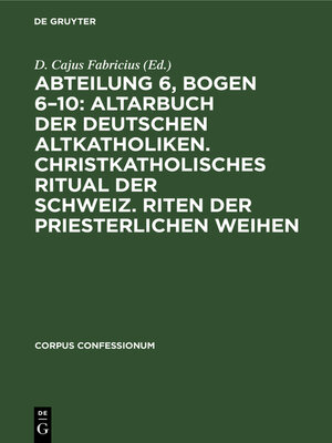 cover image of Abteilung 6, Bogen 6–10